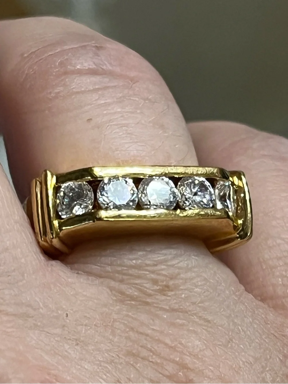 Channel Set Gold Ring